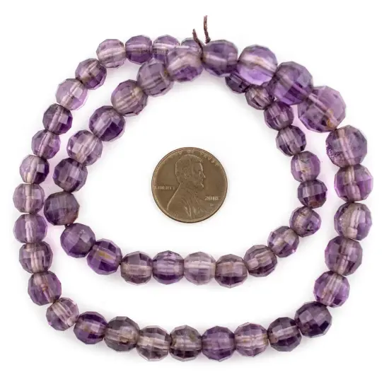 The Bead Chest Graduated Faceted Round Amethyst Beads (6-10mm) {2}