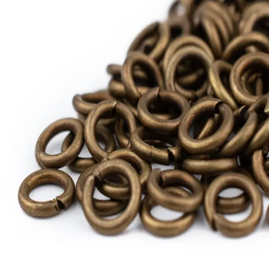 The Bead Chest Bronze 6mm Round Open Jump Rings, Pack of 100 {3}
