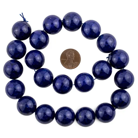 The Bead Chest Round Lapis Lazuli Beads (18mm) {2}