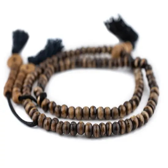 The Bead Chest Brown Rustic Bone Mala Beads (6mm) {3}