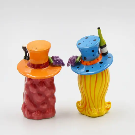 Ceramic Wine Loving Ladies Salt and Pepper Shakers, Home Décor, Gift for Her or Mom, Gift for Friend or Coworker, Kitchen Décor {6}