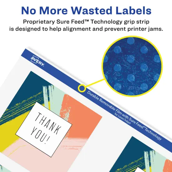 Avery Square Labels with Sure Feed, 3" x 3" {4}