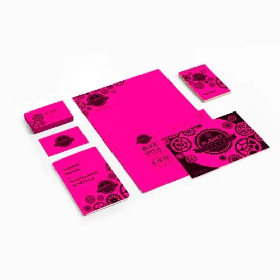 Astrobrights 8 1/2" x 11" 65# Cover Sheets Ream of 250 Fireball fuschia {2}