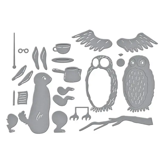 Etched Dies From Say Cheese Classic Pooh Birthday-Rabbit & Owl {2}