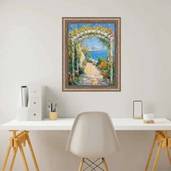 Nautical Rope Dock Boat Rustic Brown Picture Frame 22x30 frame {4}