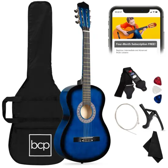 Best Choice Products 38in Beginner Acoustic Guitar Starter Kit w/ Gig Bag, Strap, Strings Redburst {7}