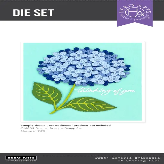 Hero Arts Die Set-Layered Hydrangea {1}