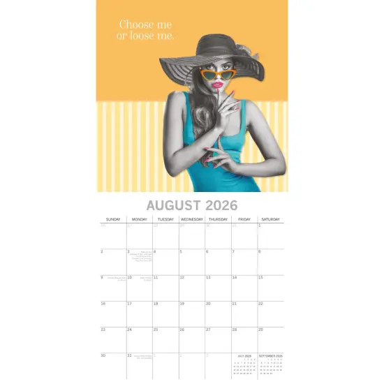 The Gifted Stationary 2026 Square Wall Calendar, Sassy Talk, 16-Month Funny Corner Theme Hanging Calendar with 180 Reminder Stickers, Month Planner for Home or Creative Spaces, 12x12 In Multicolor {3}