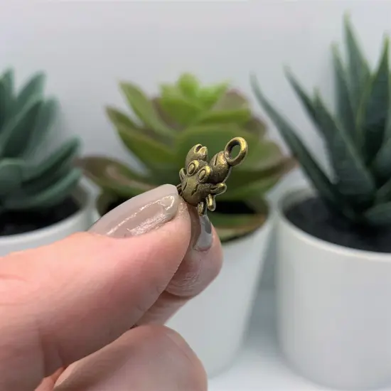 Bronze Tiny Crab 3D Charms, 12x11mm {4}