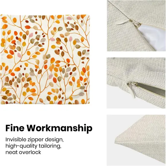 Colorful Leaves Decorative Throw Pillows {5}