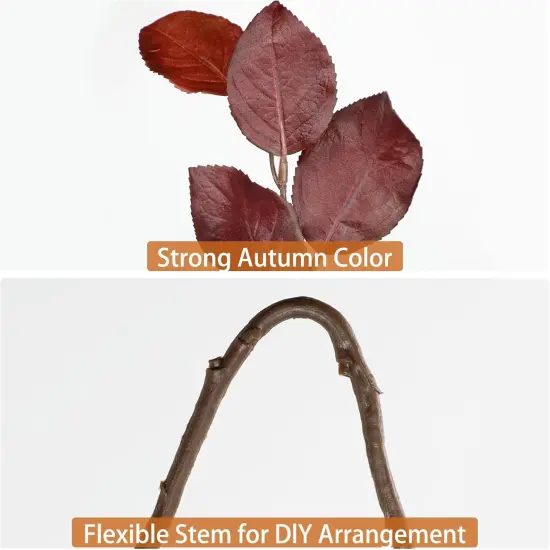 Artificial Fall Leaves Stem {3}