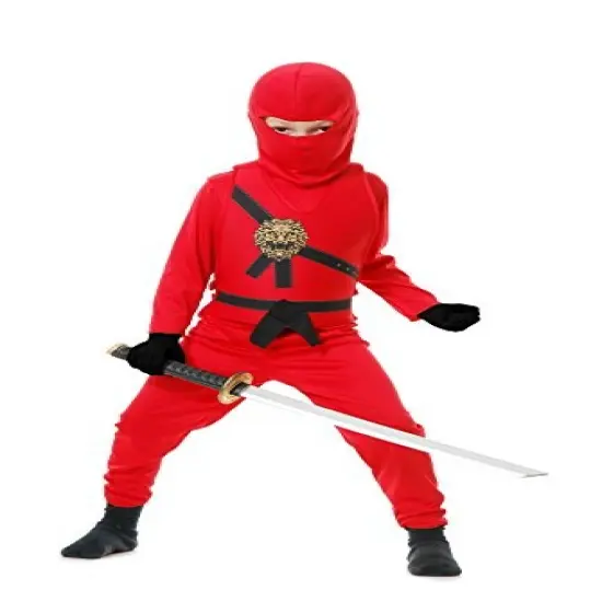 Charades Kid's Child's Ninja Avenger Costume Childrens Costume, red, Large {1}