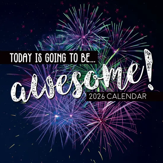 The Gifted Stationary 2026 Square Wall Calendar, Today is Going to Be Awesome, 16-Month Arts & Antiques Theme Hanging Calendar with 180 Reminder Stickers, Month Planner for Creative Spaces, 12x12" Multicolor {1}