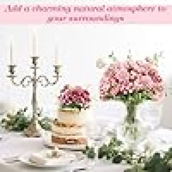 Silk Flowers Fake Peony Bouquet Faux Peonies- Purple Red {5}