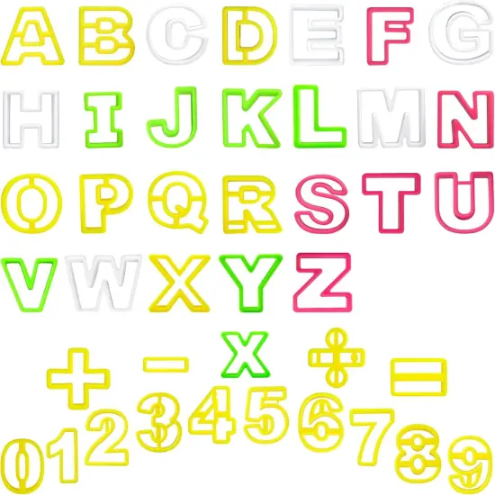 Mini Alphabet & Number Cookie Cutter Set 41 Pieces {1}