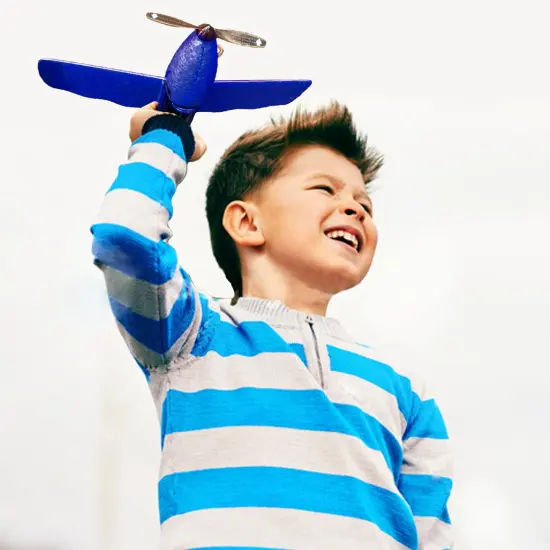Aero-Storm: Air Powered Airplane - Blue - Acrobatic Flight, Stunt Performing Outdoor Flying Toy, Micro Air Engine, No Batteries Required, Kids Ages 6+ {7}