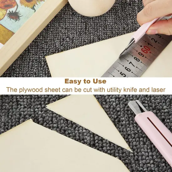 40 Pieces 8x8 Inch Wood Squares Unfinished Plywood Wood Sheets 1/8 inch {3}