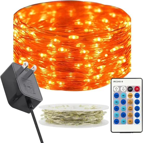 33 Ft 100 LED Silver Wire Dimmable Fairy String Lights Plug in {1}