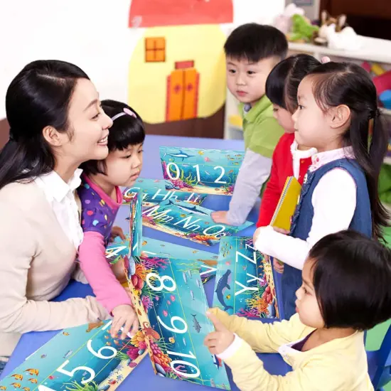 12Pcs Alphabet Bulletin Board Strips Alphabet and Number Lines {3}