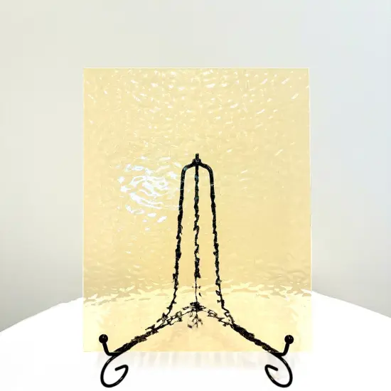 Wissmach PALE AMBER English Muffle Stained Glass Sheet &ndash; Vintage Ripple Art Glass for Mosaics, Panels, Lamps & DIY Crafts | Hand-selected by The Little Flowers {4}