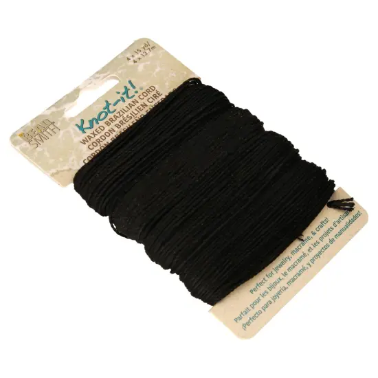 The Beadsmith Brazillian Waxed Cord Mix Black {5}