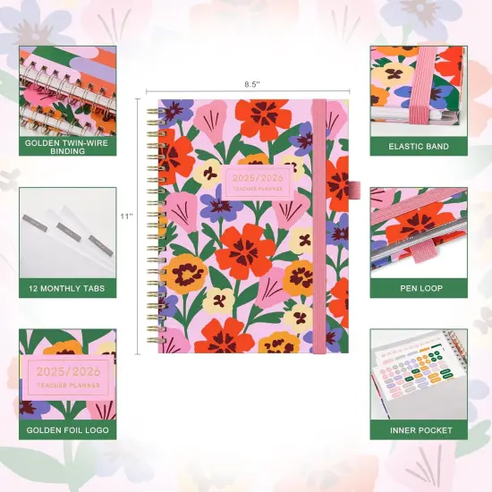 Teacher Planner 2025-2026 Academic Year (Elegant Florals) {2}