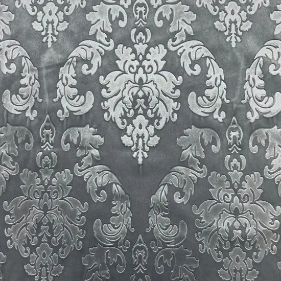 1 Yard Damask Embossed Velvet Fabric for Upholstery Drapery Decor Crafts Costumes Projects 55 Inches Width Black {5}