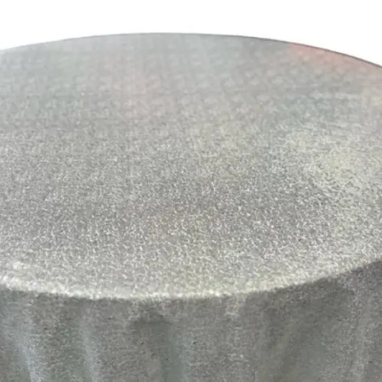 1 Yard Glitz Sequin Tablecloth 108 Inch Round Sparkling Polyester for Weddings and Events Silver {1}