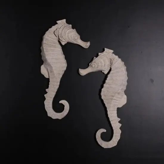 Large Seahorse Set Statue {6}