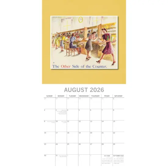 The Gifted Stationary 2026 Square Wall Calendar, World War Posters, 16-Month Arts & Antiques Theme Hanging Calendar with 180 Reminder Stickers, Month Planner for Home, or Creative Spaces, 12x12 In Multicolor {3}