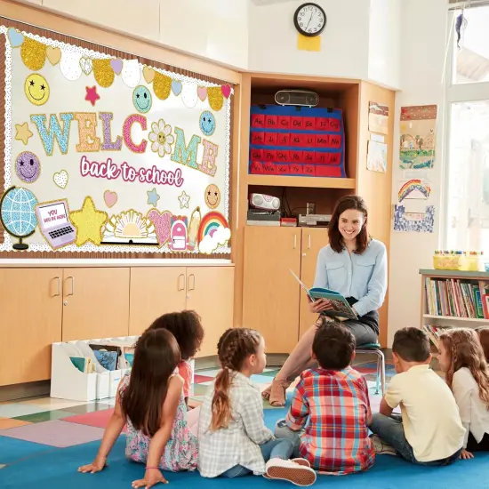 Welcome Back to School Bulletin Board Set - Boho Groovy {5}