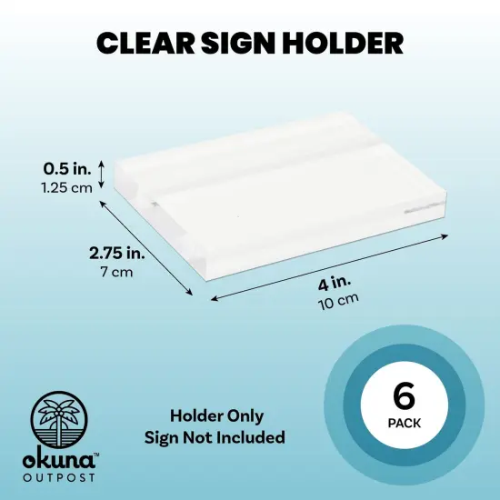 Clear Table Number Holders for Weddings, Acrylic Place Card Signs (6 Pack) {3}