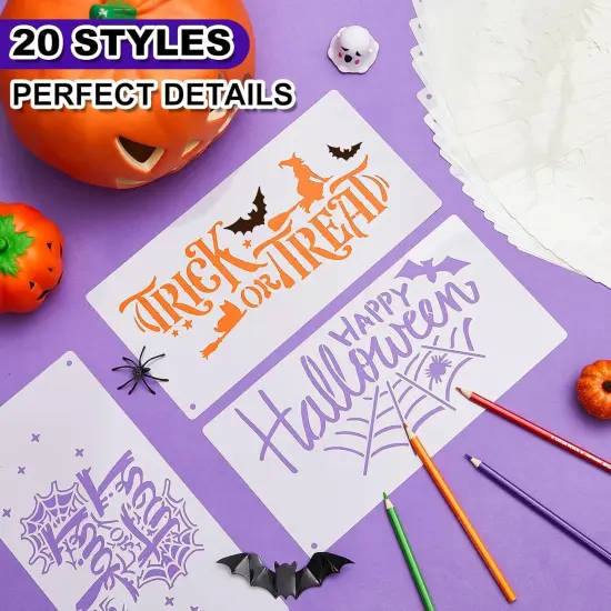 20 Pcs Welcome Stencil(Halloween Style) {3}