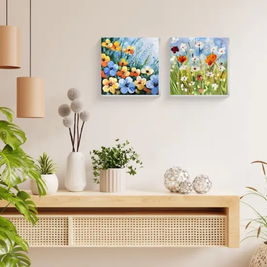 2 Pack Flower Paint by Number Framed, Flower Paint by Numbers for Adults Beginner, Adults Paint by Number Kits Flower {2}