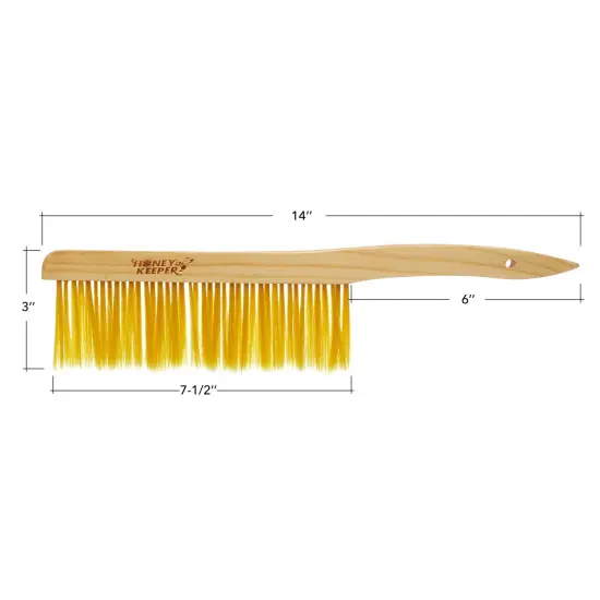 Honey Keeper 14-Inch Bee Hive Brush with Wooden Handle - Beekeeping Tool for Beekeepers {4}