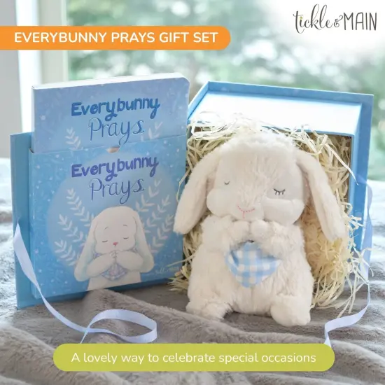 Tickle & Main Everybunny Prays The Praying Musical Bunny, Ideal Baptism & Christening Gifts for Girls, Babies & Toddlers on Easter (Blue, 7 in), Ages 1-14 {3}