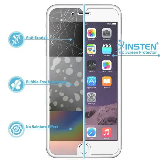 1 x Clear Screen Protector LCD Guard Shield for iPhone 6 Plus 6S Plus 5.5" 5.5 inches by Insten {2}