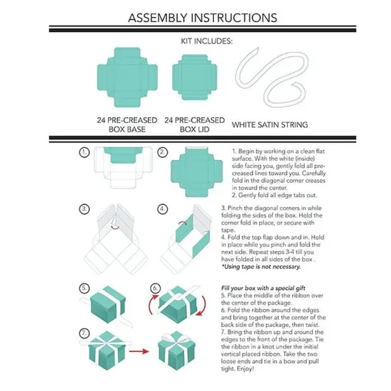 24 Pack Small Turquoise Gift Boxes with Lids and Silk Ribbon for Presents and Party Favors (3.74 x 3.74 x 1.65 in) Green {5}