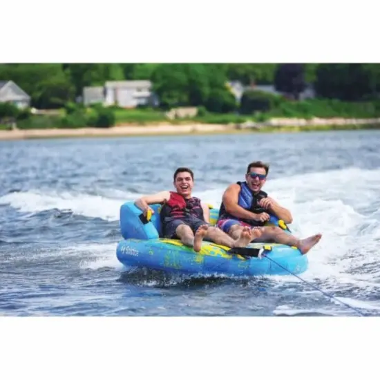 Swimline Inflatable Boomerang 2-Person Towable Water Raft - 64" - Blue {6}