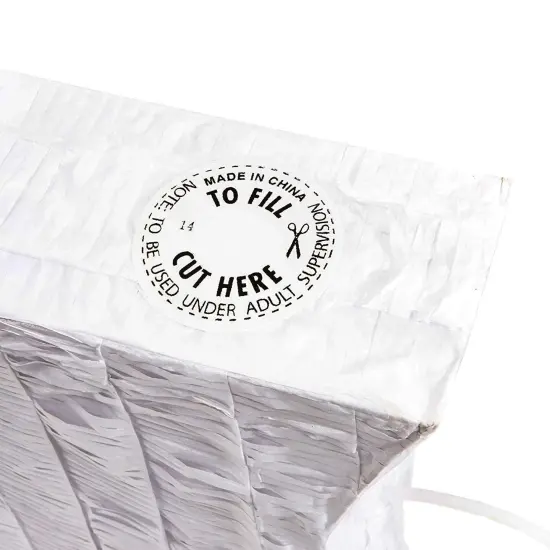 Cat Pinata for Kitty Birthday Party Supplies, Kitten Themed Decorations (14x12.8x3 in, Small), For Ages 3+ White {7}