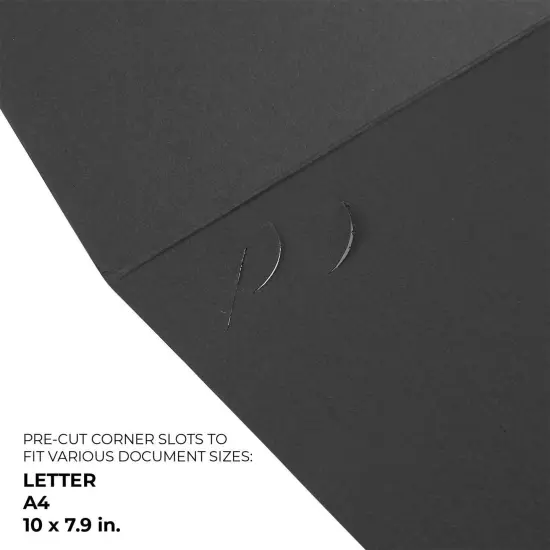 12-Pack Award Certificate Holders - Bulk Certificate Holders for Graduation, Diploma, Employee Appreciation, Certifications (12.5 x 9.2") Black {4}