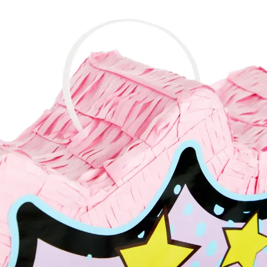 Pink Comic Book Zap Pinata for Girls, Superhero-Themed Supplies and Decorations (17x11.2 in) {6}