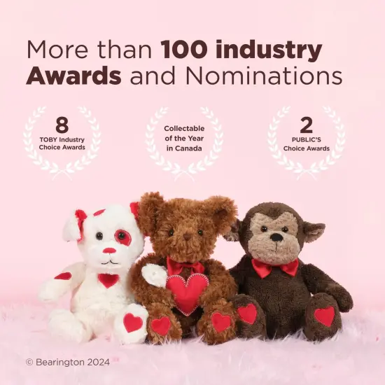 Bearington Lil' Cutie The Valentine's Plush, 14 Inch Teddy Bear Stuffed Animal, For Ages 3-14 White {4}