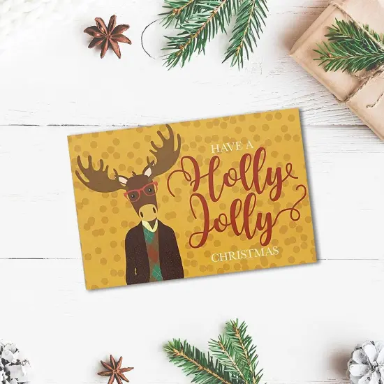 Pipilo Press 48 Pack Cute Woodland Animal Christmas Cards with Envelopes 4x6 inch, 6 Merry Xmas Themed Designs, Festive Xmas Note Cards to Write Personalized Holiday Greetings for Loved Ones Multicolor {2}
