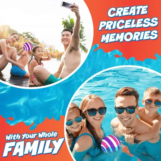 Activ Life Ultimate Pool Ball, Fill It with Water for Underwater Swimming Pool Games, Passing, Dribbling, Diving Fun Toys for Boys & Girls Aged 6-14, Summer Gifts, Beach Trips, 6 inches, Pink/ Purple {5}