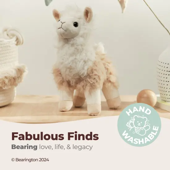 Bearington Llamar Plush Llama Stuffed Animal, 10 inches, For Ages 1-14 White {3}