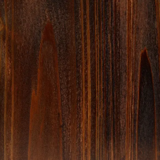 2 Piece Rustic Style Wood Trash Can Set, Farmhouse Square Wastebasket Bin with Handles for Home or Office (Brown, Small & Large) {3}