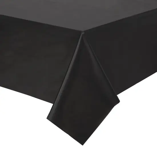 Juvale 3 Pack Black Plastic Tablecloth for Rectangle Tables, 54 x 108 Inches, Disposable Tablecloth Cover for Birthday, Halloween & Graduation Party Table Decorations {5}