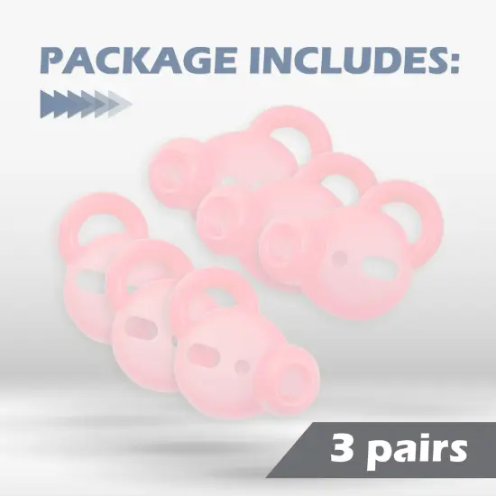 Insten 3 Pairs Ear Hooks Tips Compatible with AirPods 1 & 2 Earbuds, Anti-Lost EarHooks EarTips Accessories, Comfortable Soft Silicone Covers, with Storage Box (Not Fit in Charging Case) Pink {7}