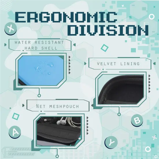 For Nintendo Switch Lite Carrying Case Cover, Protective Travel Hard Shell for Girls Boys, Blue {3}